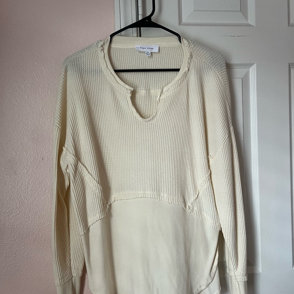 Cream Textured Blouse